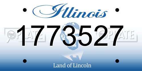 1773527 Illinois License Plate