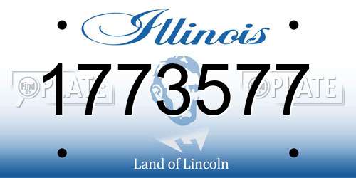 1773577 Illinois License Plate