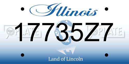 17735Z7 Illinois License Plate