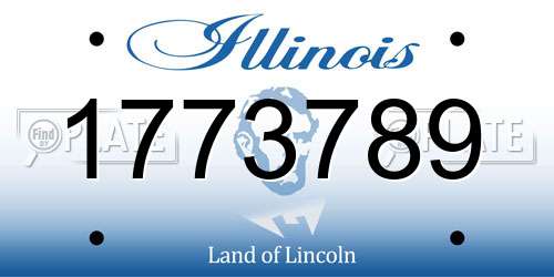 1773789 Illinois License Plate
