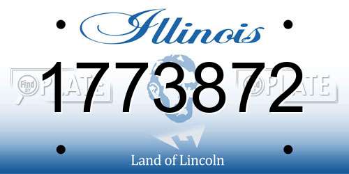 1773872 Illinois License Plate