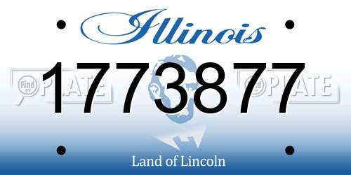 1773877 Illinois License Plate