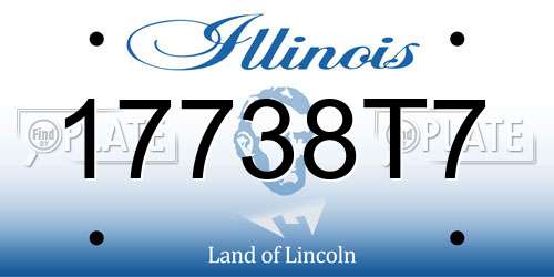 17738T7 Illinois License Plate