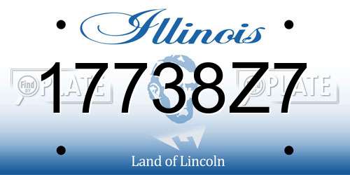 17738Z7 Illinois License Plate