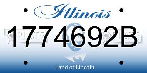 1774692B Illinois License Plate