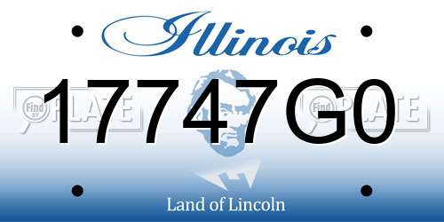 17747G0 Illinois License Plate