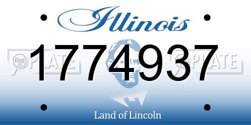 1774937 Illinois License Plate