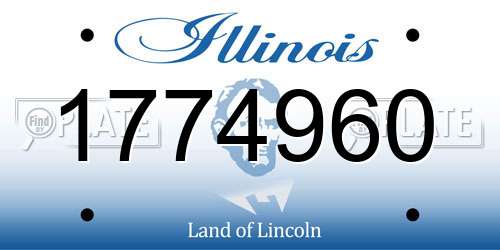 1774960 Illinois License Plate
