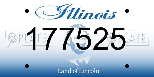 177525 Illinois License Plate