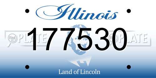 177530 Illinois License Plate