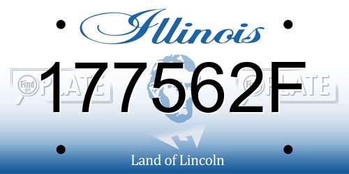 177562F Illinois License Plate