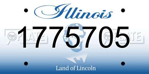 1775705 Illinois License Plate