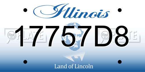 17757D8 Illinois License Plate