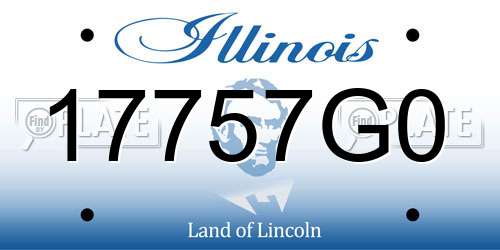 17757G0 Illinois License Plate