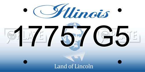 17757G5 Illinois License Plate