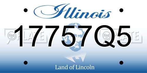 17757Q5 Illinois License Plate