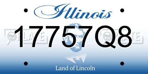 17757Q8 Illinois License Plate