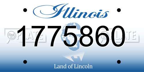 1775860 Illinois License Plate