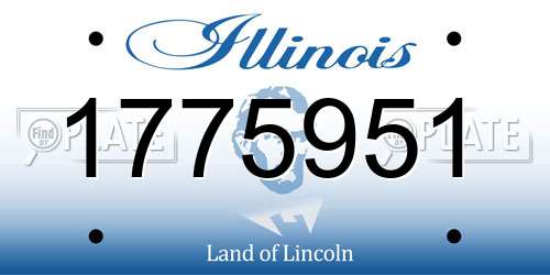 1775951 Illinois License Plate