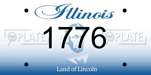 1776 Illinois License Plate