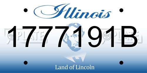 1777191B Illinois License Plate