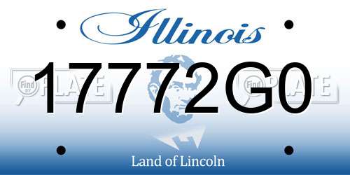 17772G0 Illinois License Plate