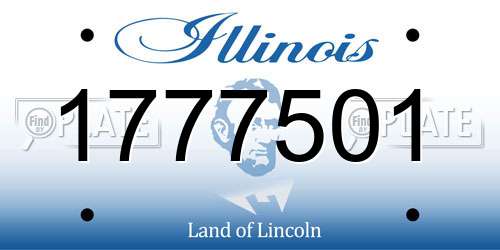 1777501 Illinois License Plate