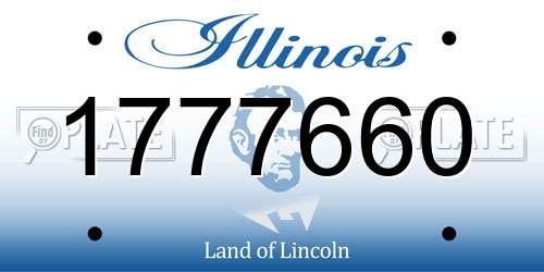 1777660 Illinois License Plate