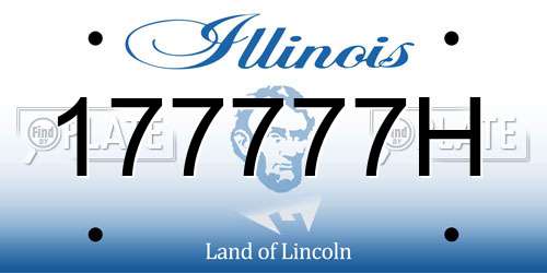 177777H Illinois License Plate