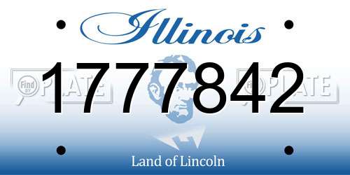 1777842 Illinois License Plate