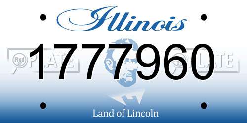 1777960 Illinois License Plate