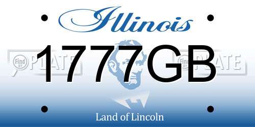 1777GB Illinois License Plate