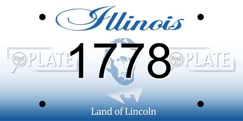 1778 Illinois License Plate