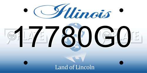 17780G0 Illinois License Plate