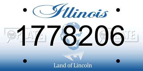 1778206 Illinois License Plate