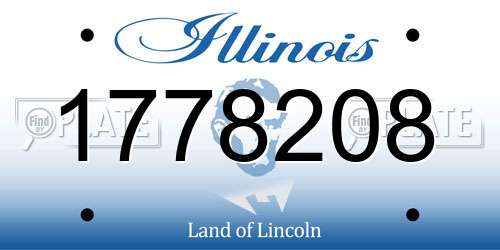 1778208 Illinois License Plate