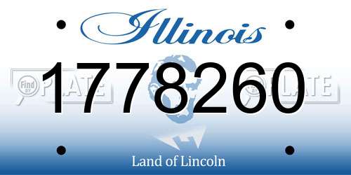 1778260 Illinois License Plate