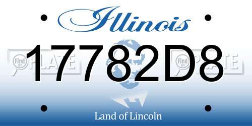17782D8 Illinois License Plate