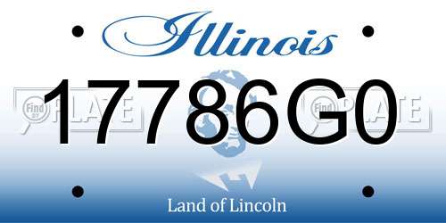 17786G0 Illinois License Plate