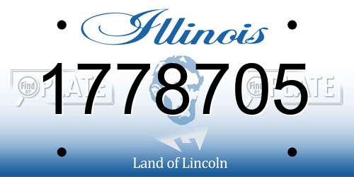 1778705 Illinois License Plate
