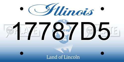 17787D5 Illinois License Plate