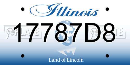 17787D8 Illinois License Plate