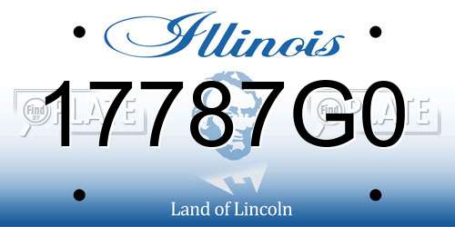 17787G0 Illinois License Plate