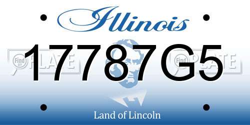 17787G5 Illinois License Plate