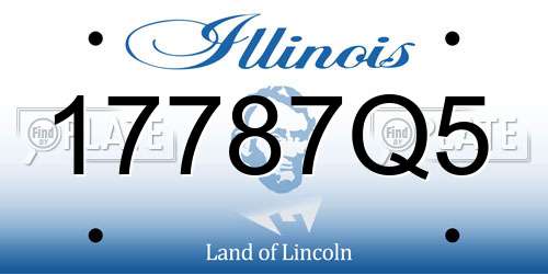 17787Q5 Illinois License Plate