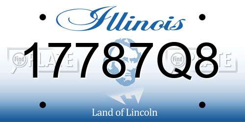 17787Q8 Illinois License Plate