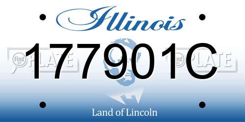 177901C Illinois License Plate