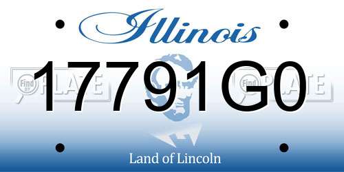 17791G0 Illinois License Plate