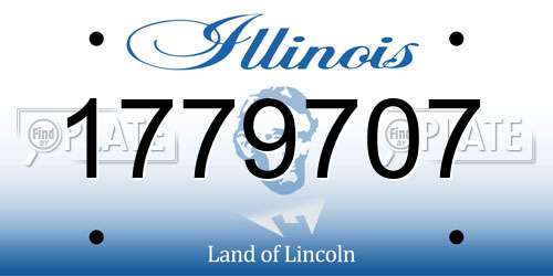 1779707 Illinois License Plate