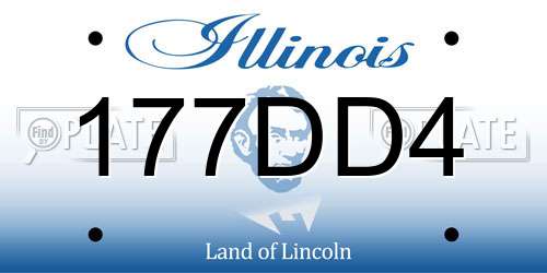 177DD4 Illinois License Plate
